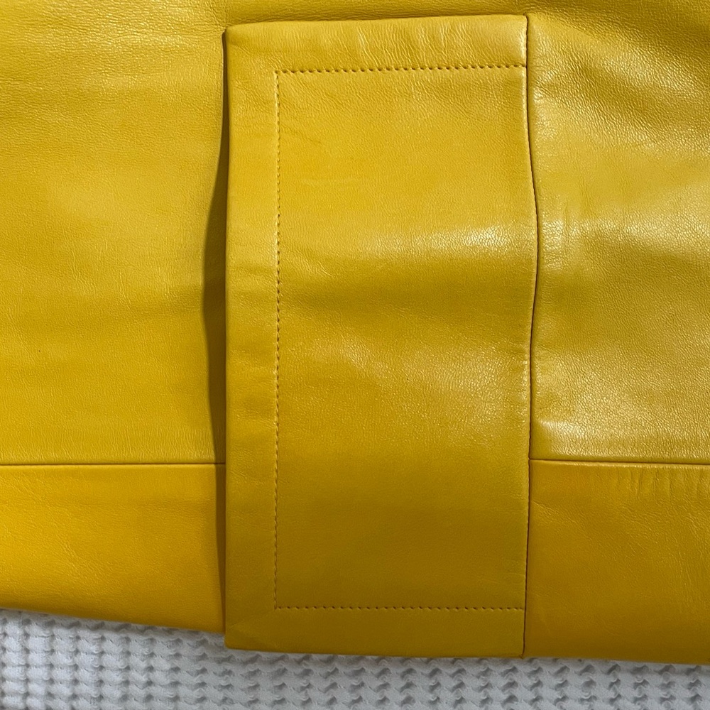Genuine Vintage Givenchy Leather Jacket Yellow Sz Med Great Condition! Soft. - Picture 12 of 15